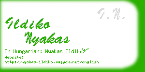 ildiko nyakas business card